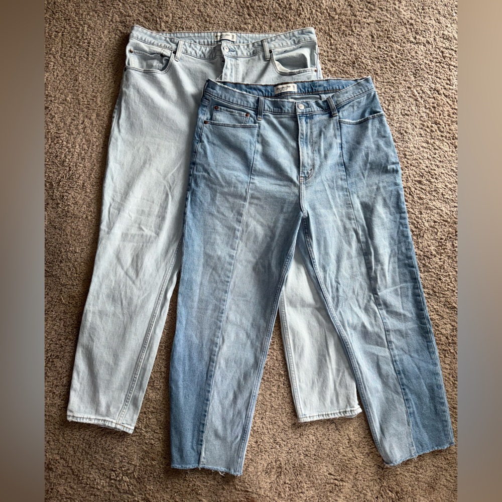 Abercrombie & Fitch Jeans Bundle |34/18R |Skinny & Ankle Straight High Rise👖